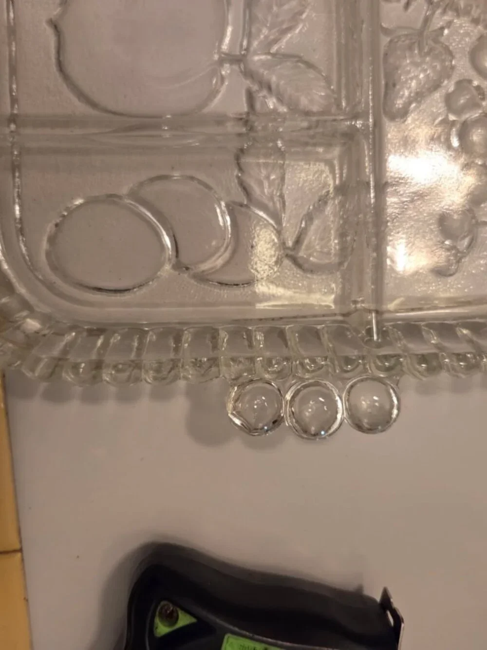 Amazing Vintage Indiana Glass Fruit Divided Tray